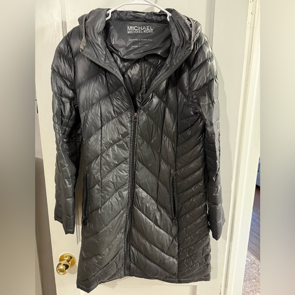 Michael Kors Charcoal Puffer Coat - Picture 1 of 7